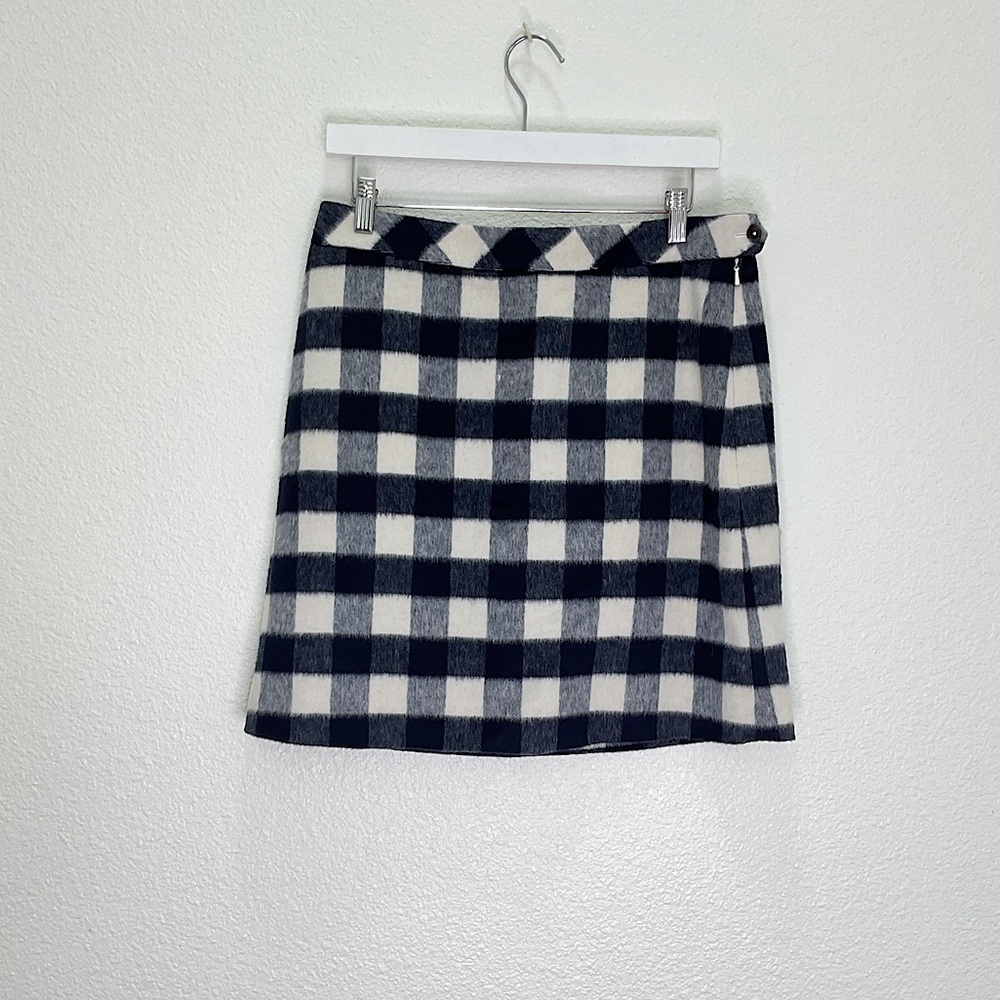 Brooks Brothers Wool Checkered Skirt